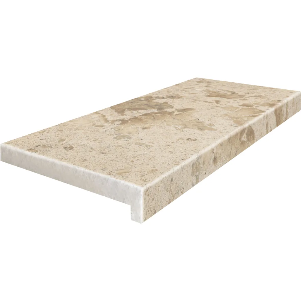 Light Mocha Travertine coping