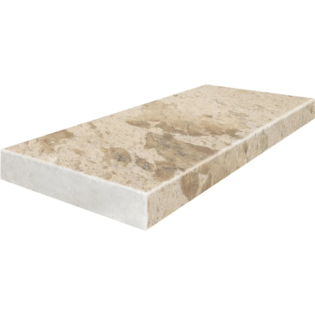 Light Mocha Travertine coping