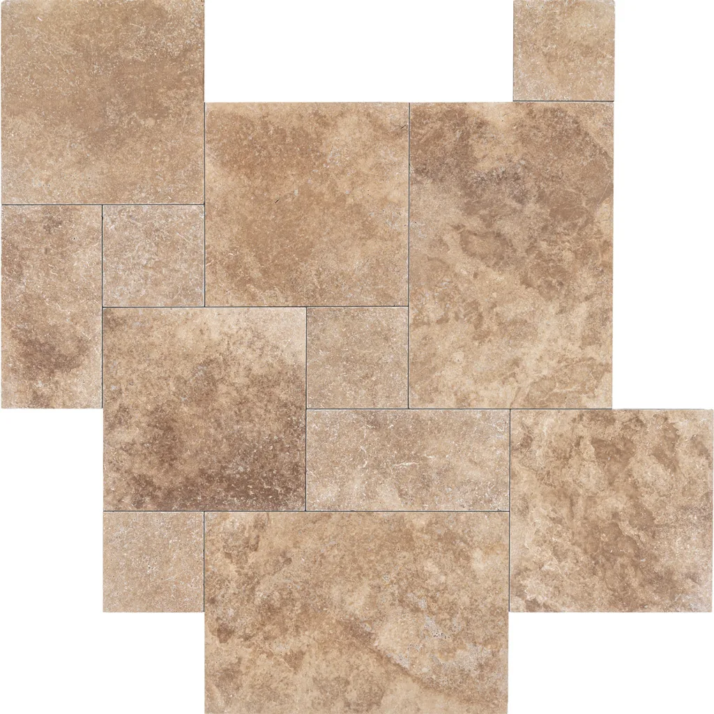 Noce Travertine, French pattern, 3 pcs