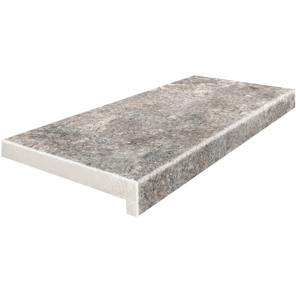 Silver Travertine coping