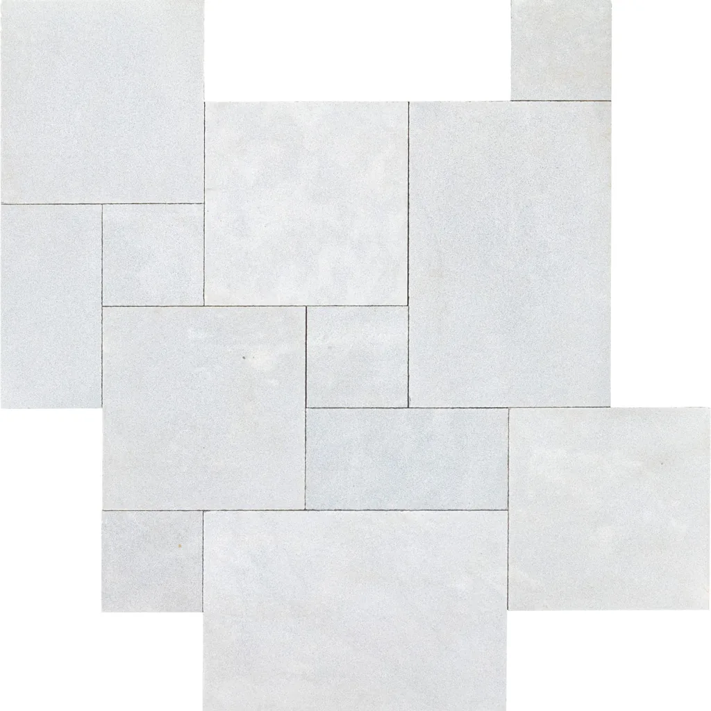 Sky Gray Marble, French pattern, 3 pcs