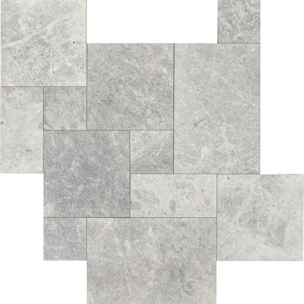 Tundra Gray Marble, French pattern, 3 pcs